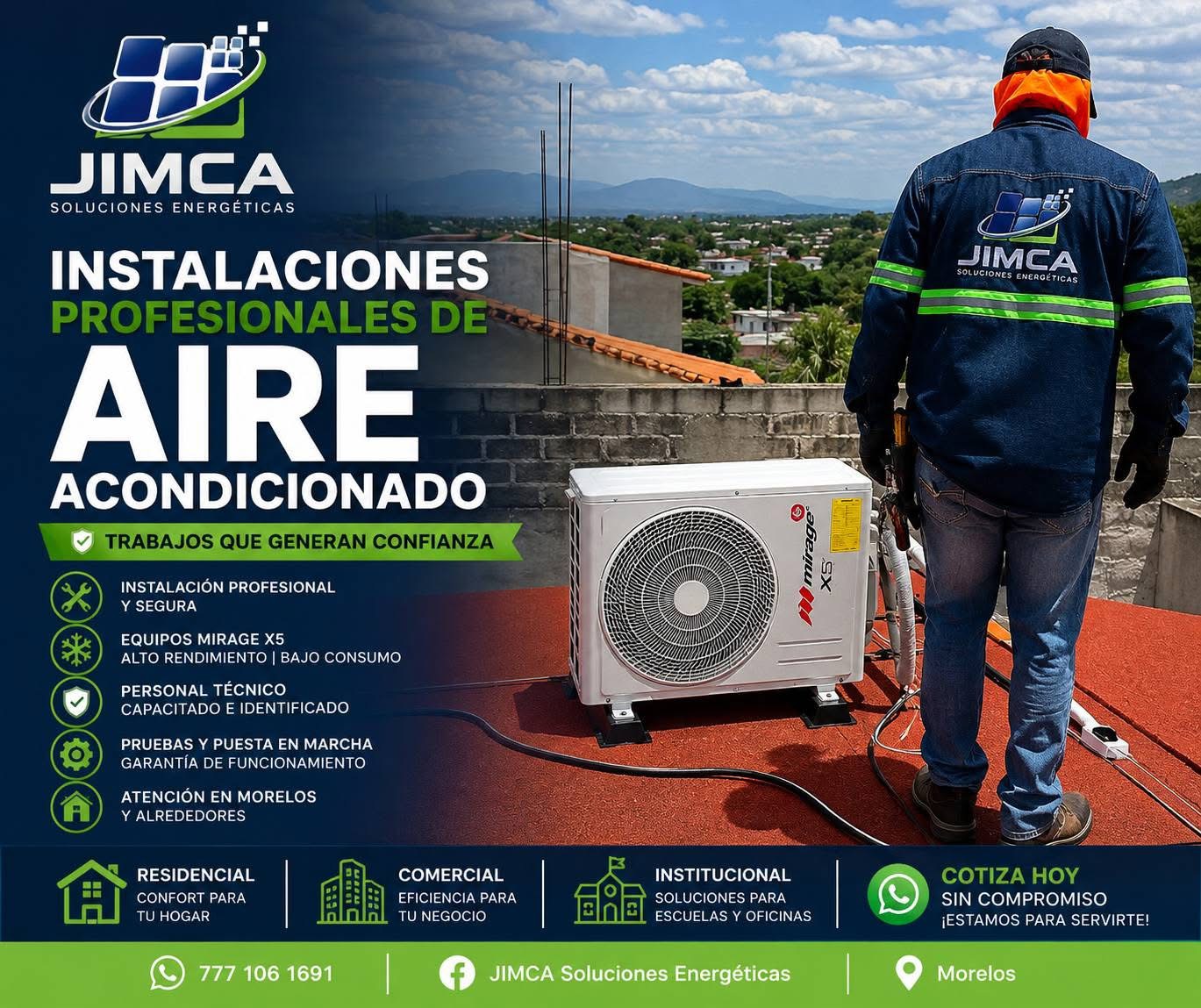 Instalación profesional de aire acondicionado JIMCA