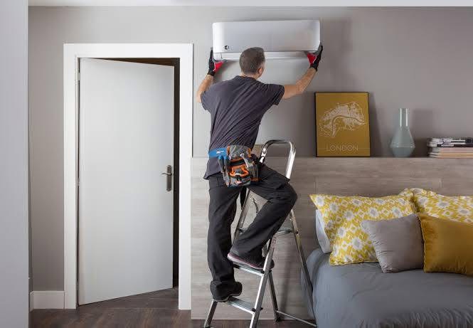 Instalación de aire acondicionado en interior